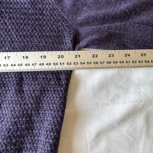 Britches Mens Merino Wool Blend Long Sleeve Textured Front Sweater Purple Large - Picture 9 of 13
